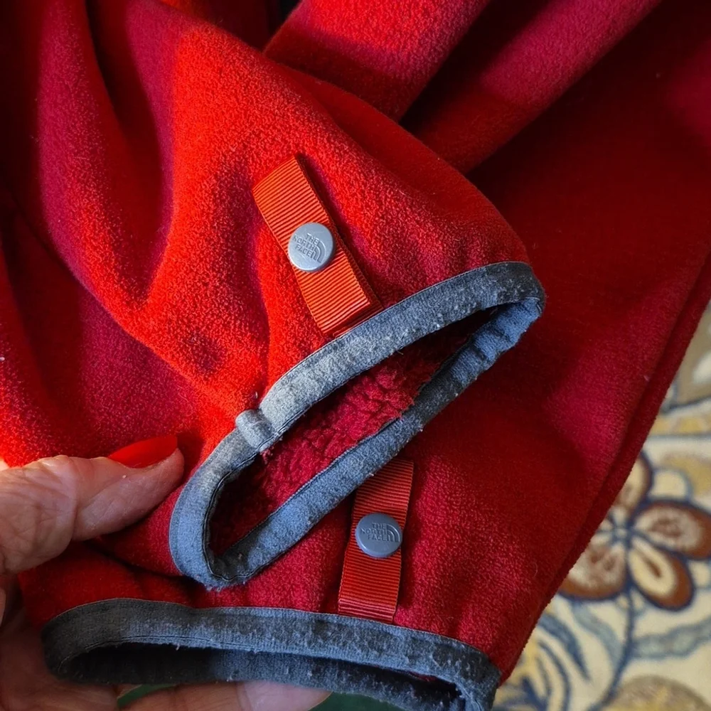 The North Face Men's Red &Gray Full ZipJacketUpper Zip Pckt& 2sidePckt Zip(1997)